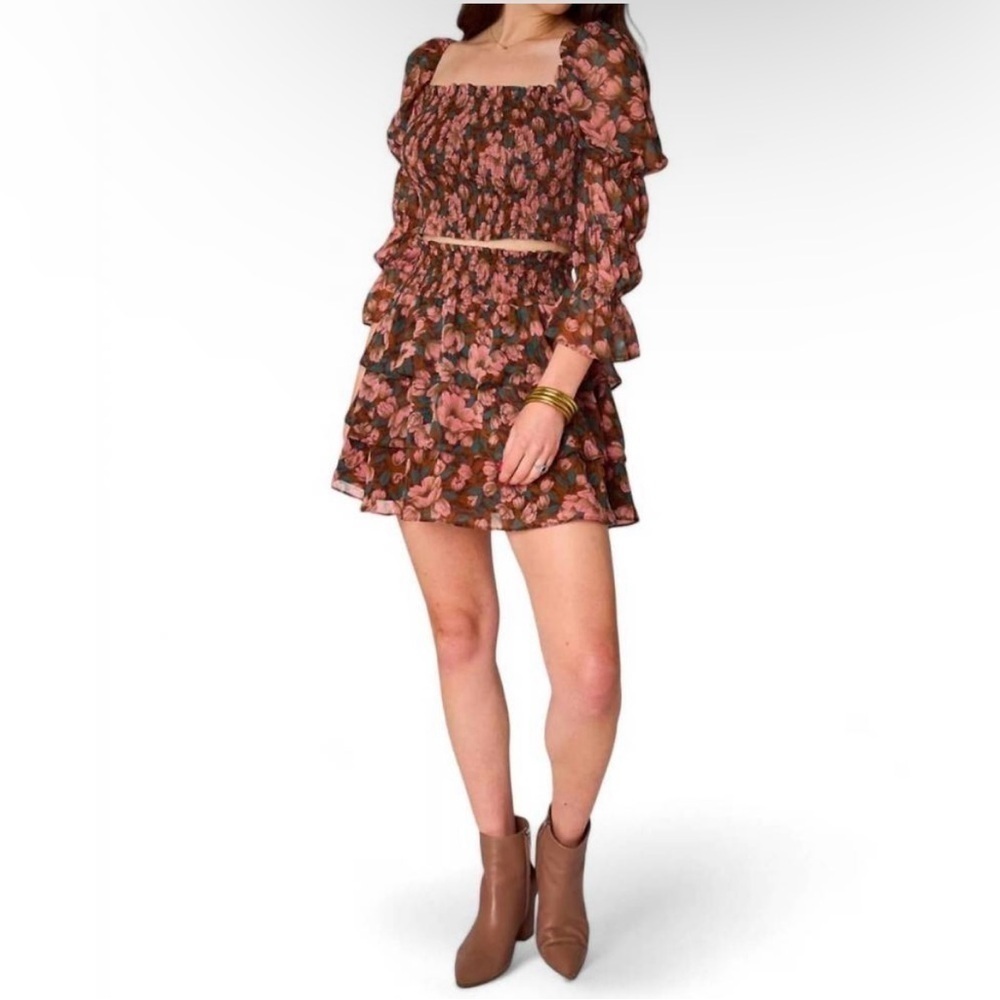 Buddy Love Nelly Smocked Two-Piece Set in Lost Lovers